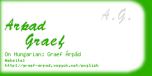 arpad graef business card